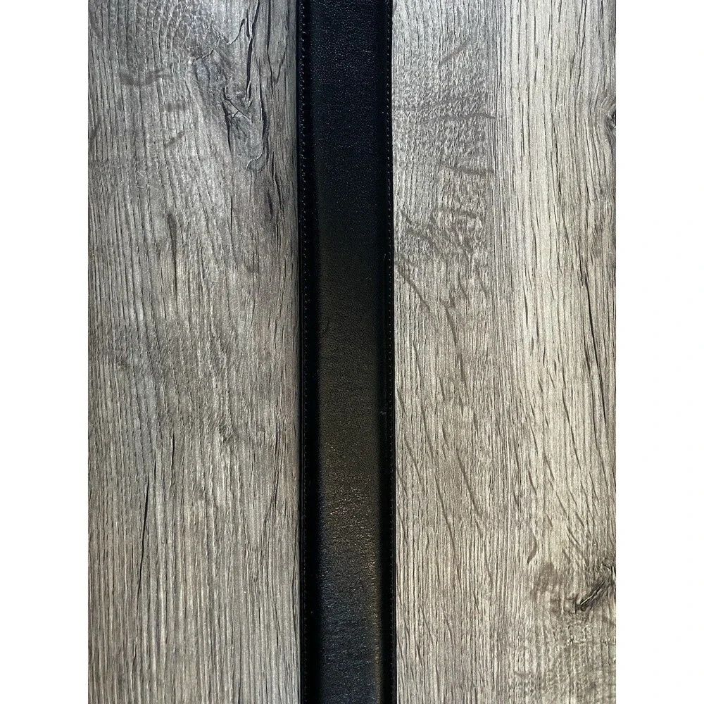 Roundtree & Yorke Black Full Grain Cowhide Dress Belt - Men's Size 44/110